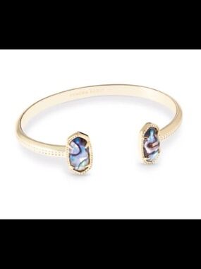 Kendra Scott Elton Cuff Gold Abalone Bracelet #1267